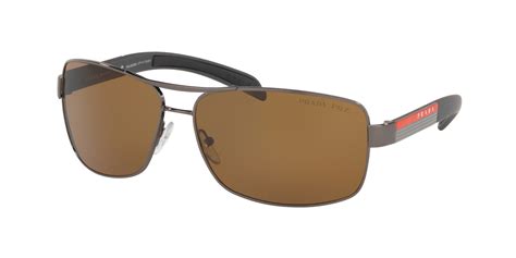 prada sunglasses pr 54is 5av5z1|Prada Linea Rossa Polycarbonate Grey Rectangular Men's .